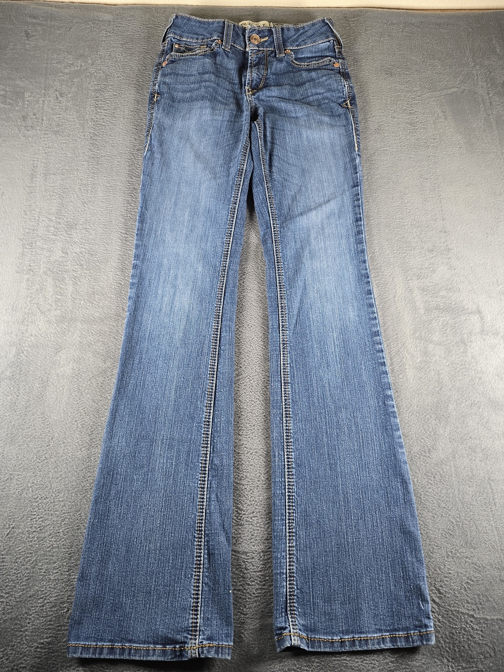 Ariat REAL Bootcut Jeans Womens 25L 2x34 Dark Wash Stretch Denim Cowboy Riding